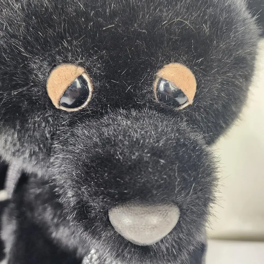 OOAK Artist Signed Ben's Bears by Ben Raffle Charlie Jointed Black w Leather 21